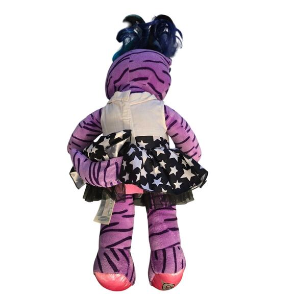 Honey GirlsTeegan Build-a-Bear - Purple Tiger Cat Rock Star HG Plush 20" EUC - Picture 2 of 8